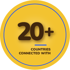 20 plus countries connected with